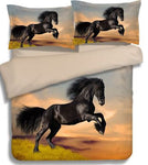 LUXURY 3D Black Horse bed sheet   Bedding
