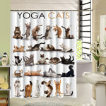 Yoga cats  waterproof Shower Curtain