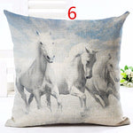 Sofa Throw Pillow Square Cotton Linen Fundas