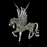 Crystal Fly Horse Pendant