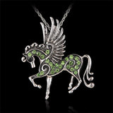 Crystal Fly Horse Pendant