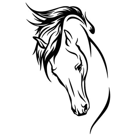 Removable Wall Decal Head Of Horse Wall Murals