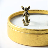 Vintage Boho Chic Chihuahua Anillos Dog Love Ring