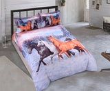 Luxury  3D horse  bed set