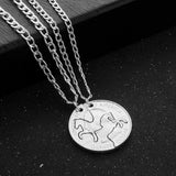 Horse Friendship Necklace CUT BY HAND IN QUARTER 2 apart