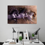 3 Horses Running Wild  Canvas Poster