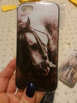 White horse  Phone Hard Plastic Case Cover For Apple iPhone 4 4S 5 5S SE 5c 6 6 S Plus  Case
