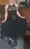 Gothic Black  Corset Dress