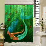 3D Mermaid Waterproof Shower Curtain