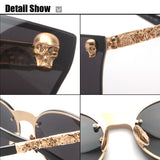 Gothic  Crystal Skull Steampunk Sunglasses