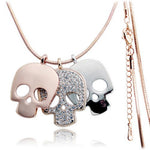 2018  Lady Rose Crystal Long Skull Necklaces