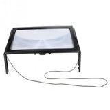3X Giant Hands Free Desk  Magnifier for Reading Sewing Knitting With 4 LED Light