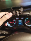 Wings Skull Leather Car Steering Wheel Covers