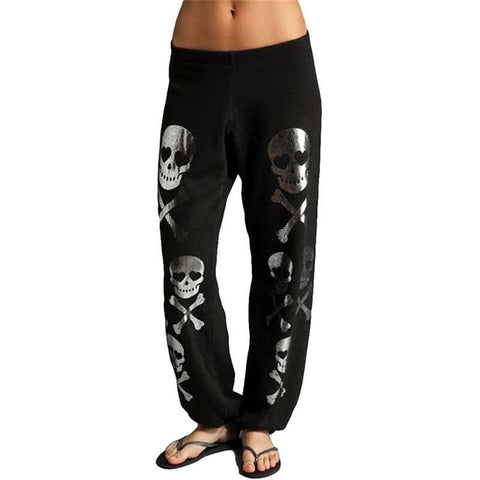 Casual Plus Size Skull  Loose  Pants