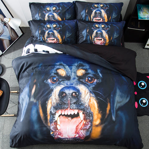 2018 Rottweiler Dog  3D Bedding Set Duvet Cover