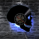 Skull LED Lighting Handcarved Wall Clock