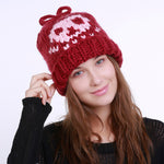 Crochet  Wool Skull Cap