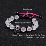 Six Words Of The Truth Crystal Beads  Skull Handmade Bracelet