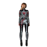 Sexy Bodysuits  Halloween 3D Skull Rose Jumpsuits