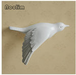 Resin birds creative wall murals sculptures, simple three-dimensional wall stickers