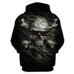 3d gothic skull men hoodie